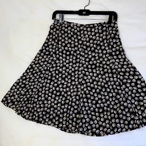 DVF flared silk skirt